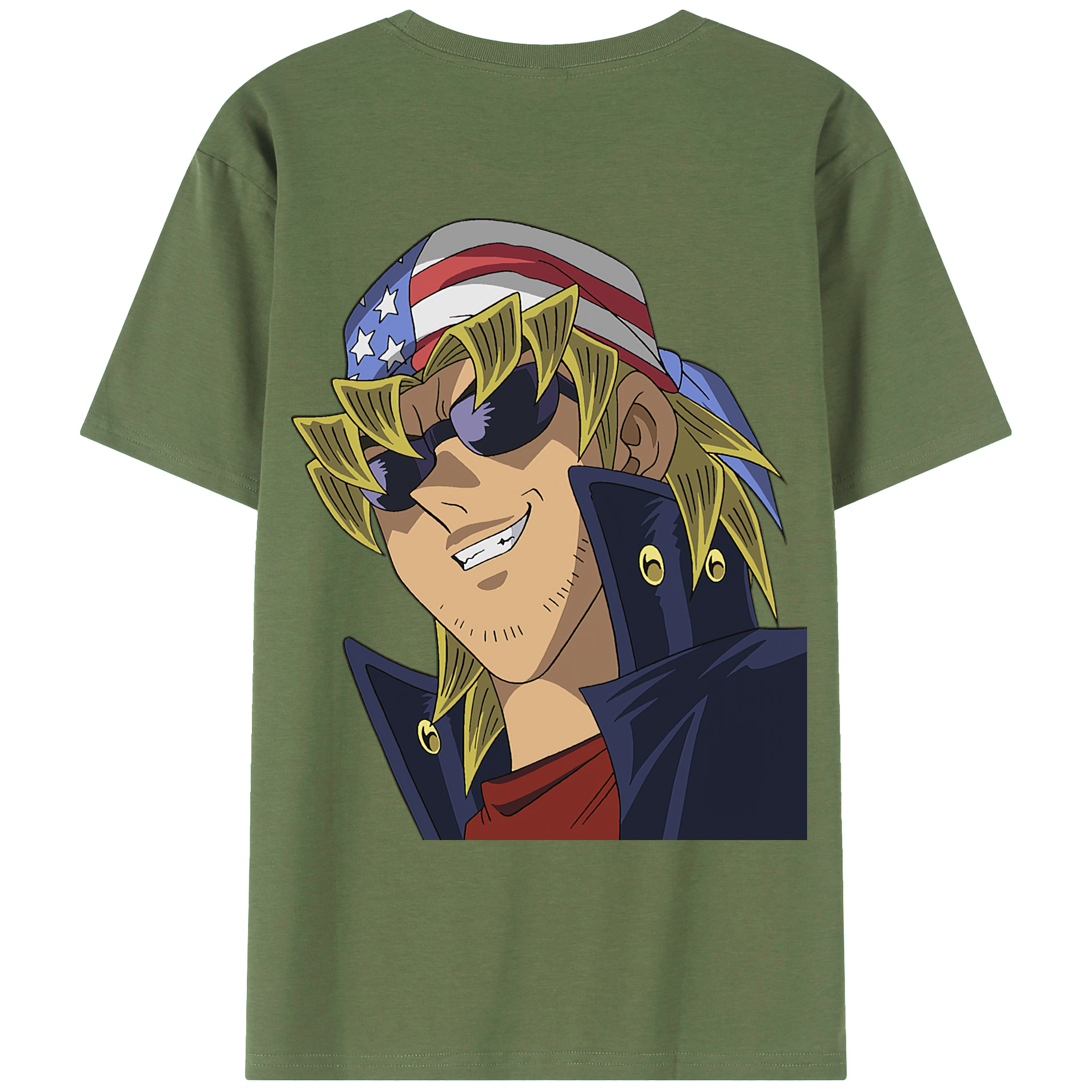 （画像用） 遊☆戯☆王 Yu-Gi-Oh! 綿100％ メンズ半袖Tシャツ（バックプリント） 通気性